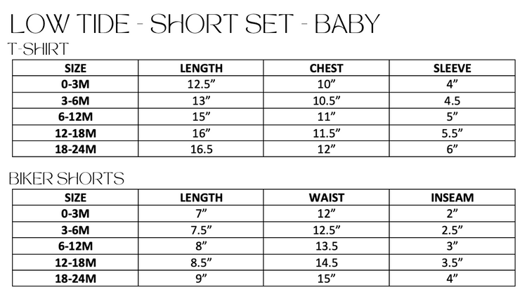 LOW TIDE SHORT SET - STONE - BABY