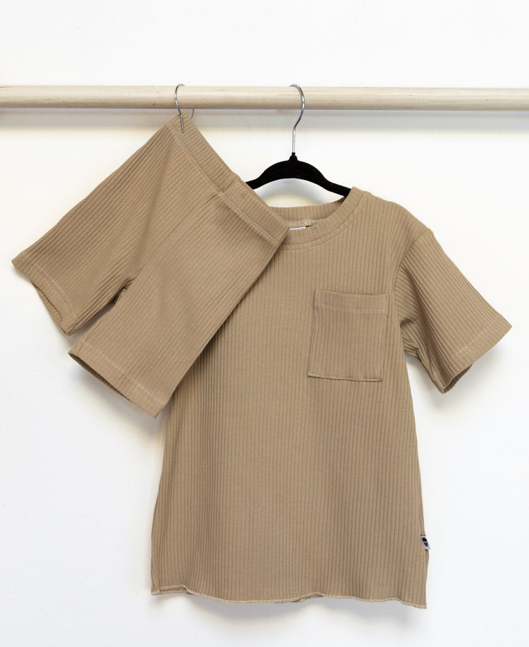 LOW TIDE SHORT SET - SAND - KID