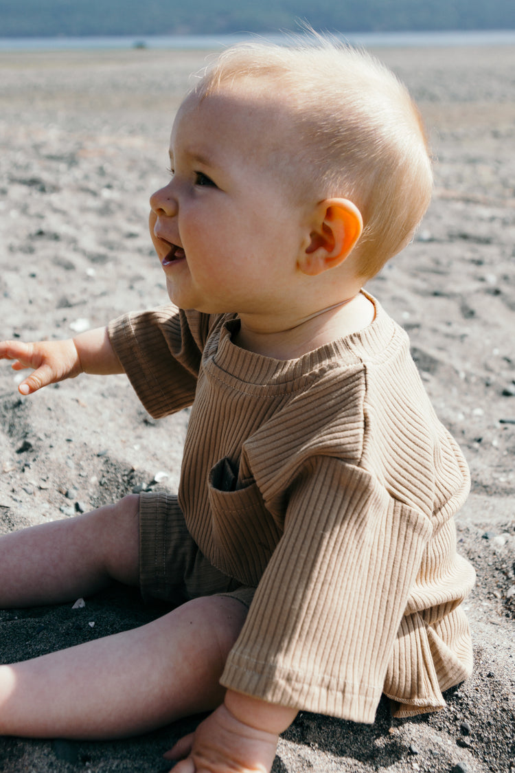 LOW TIDE SHORT SET - SAND - BABY