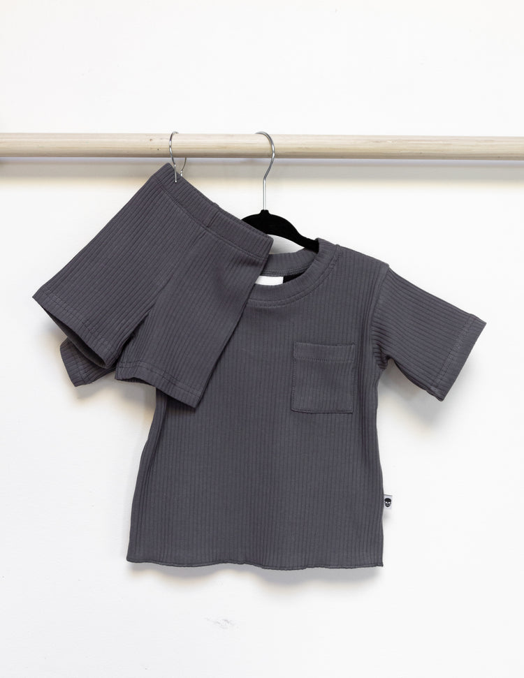 LOW TIDE SHORT SET - STONE - BABY