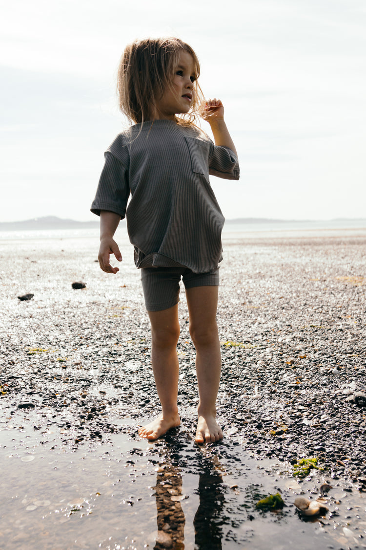 LOW TIDE SHORT SET - SALT - KID
