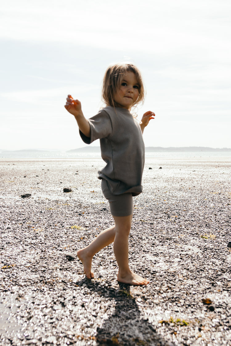 LOW TIDE SHORT SET - SALT - KID
