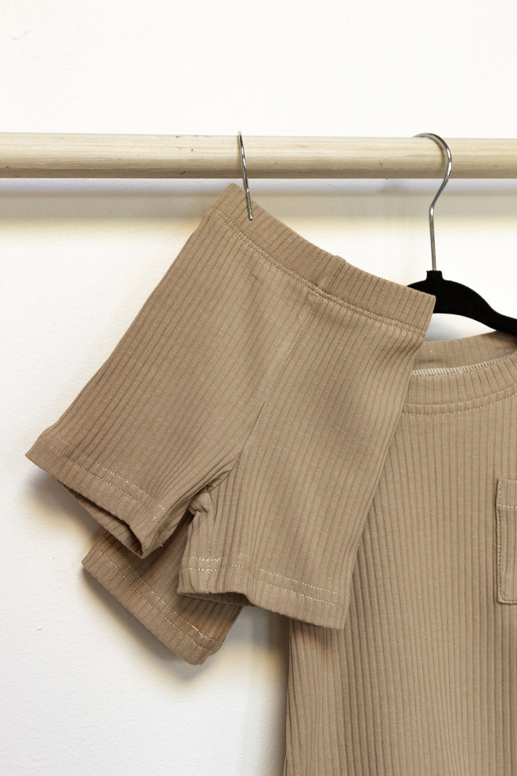 LOW TIDE SHORT SET - SAND - BABY
