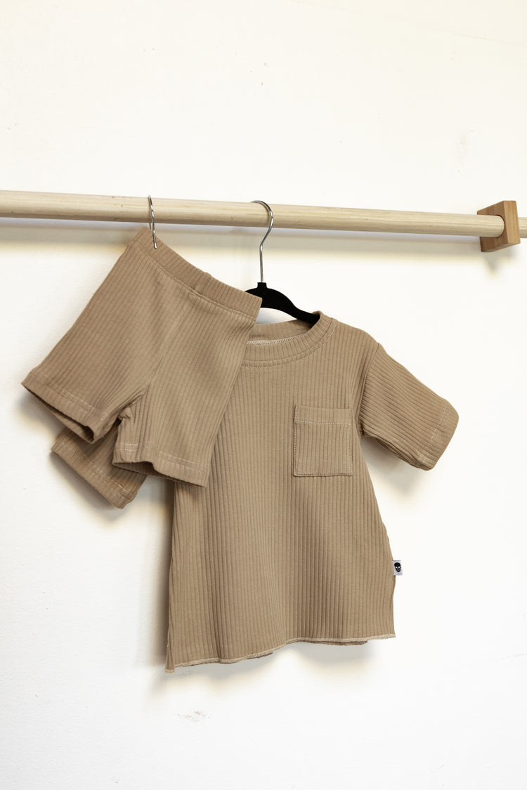 LOW TIDE SHORT SET - SAND - BABY