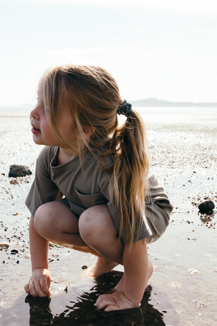LOW TIDE SHORT SET - SALT - KID