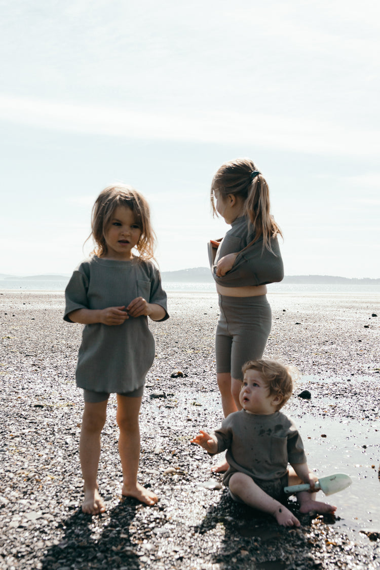 LOW TIDE SHORT SET - SALT - KID