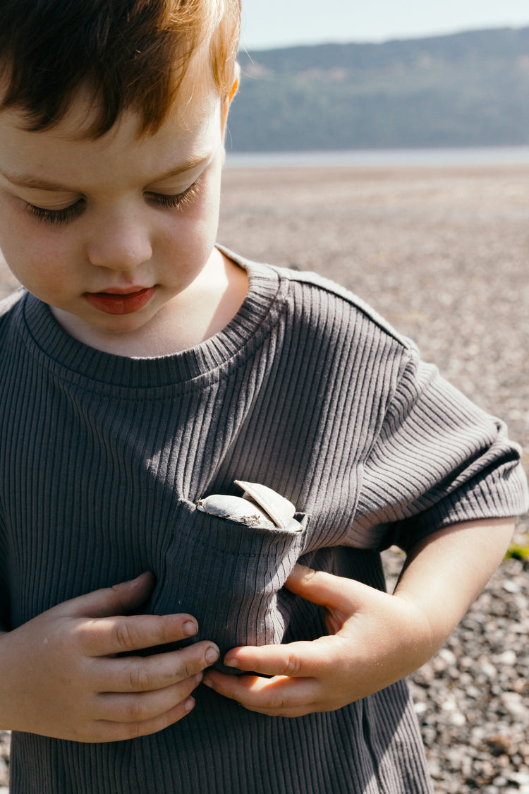 LOW TIDE SHORT SET - STONE- KID