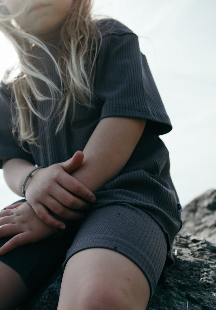 LOW TIDE SHORT SET - STONE- KID