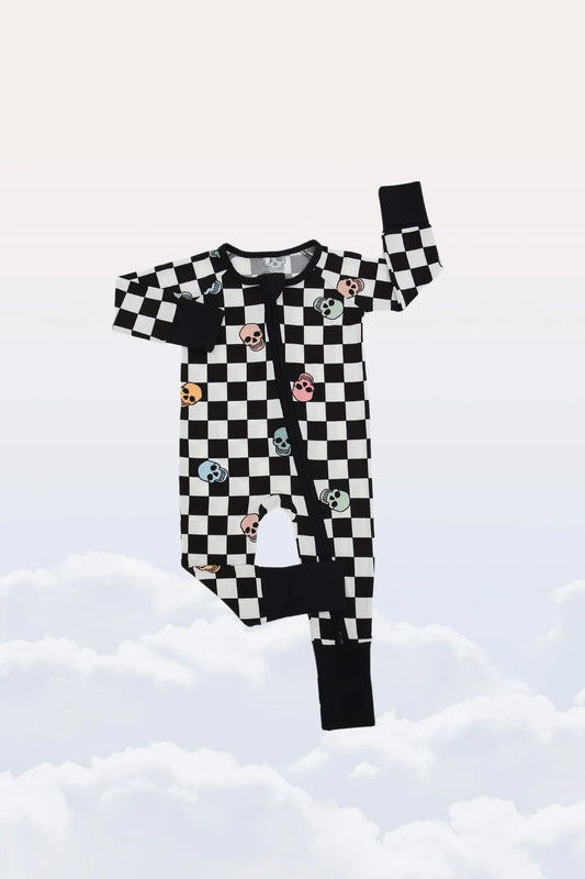 Little Zippers in Checkered Skull - BABY