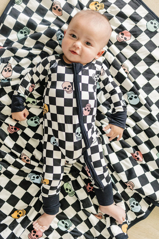 Little Zippers in Checkered Skull - BABY