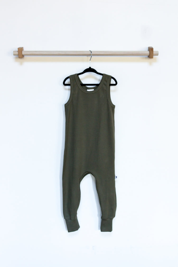 SLEEVELESS BOBBY JUMPSUIT - ARMY - KID