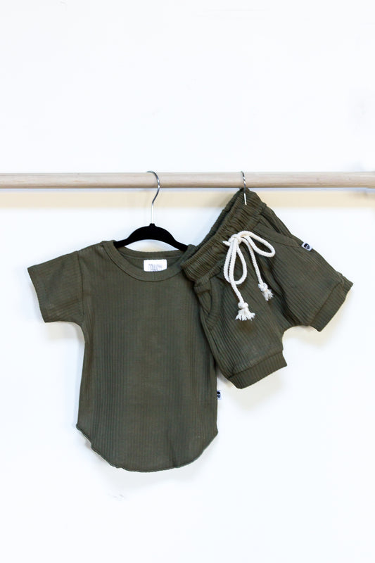 SCOTTIE SHORT SET - ARMY - KID