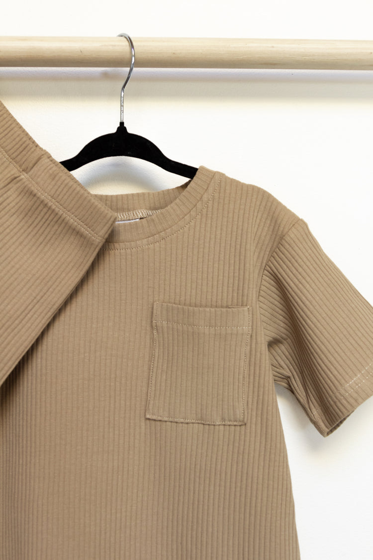 LOW TIDE SHORT SET - SAND - KID