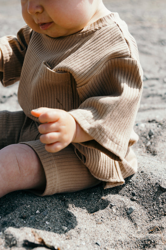 LOW TIDE SHORT SET - SAND - BABY