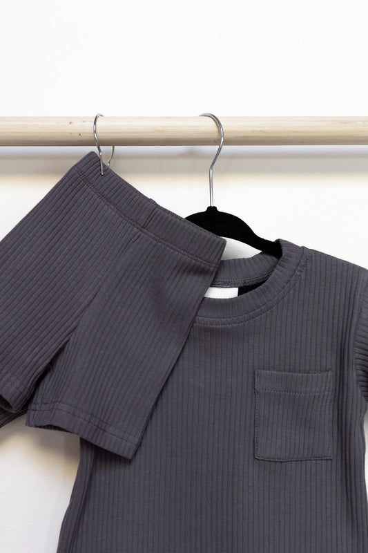 LOW TIDE SHORT SET - STONE - BABY