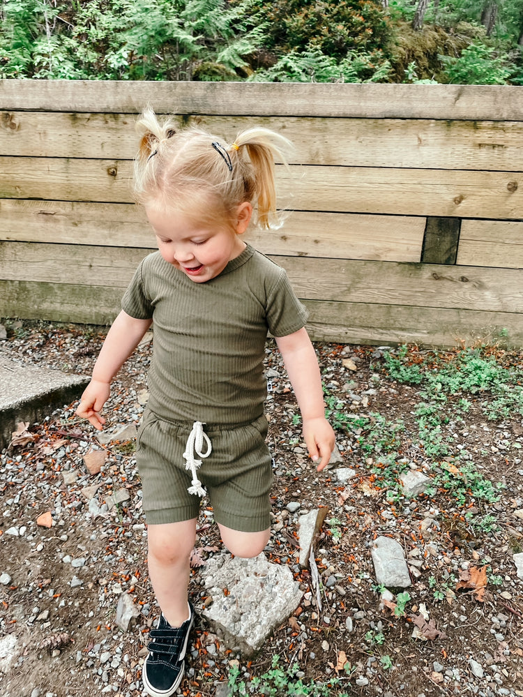 SCOTTIE SHORT SET - ARMY - KID