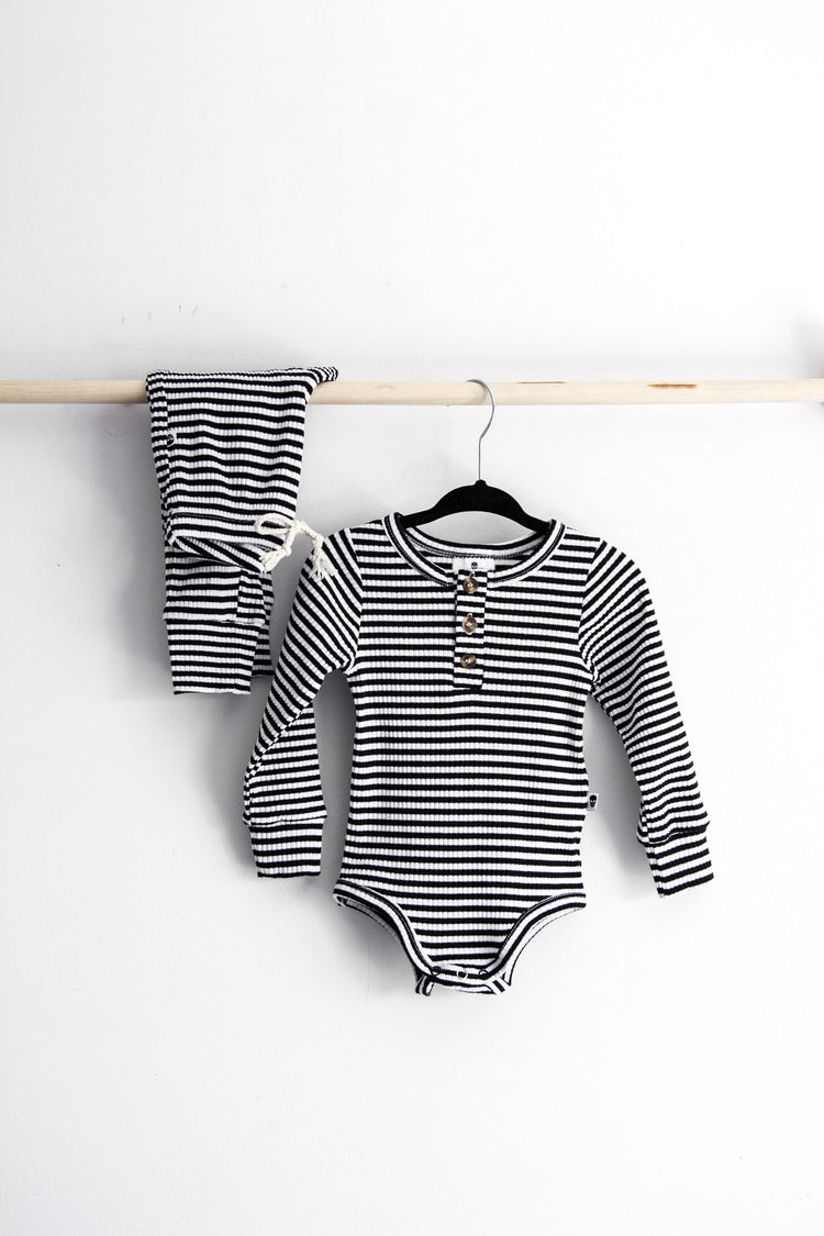 SAWYER SET - BABY - B&W STRIPE