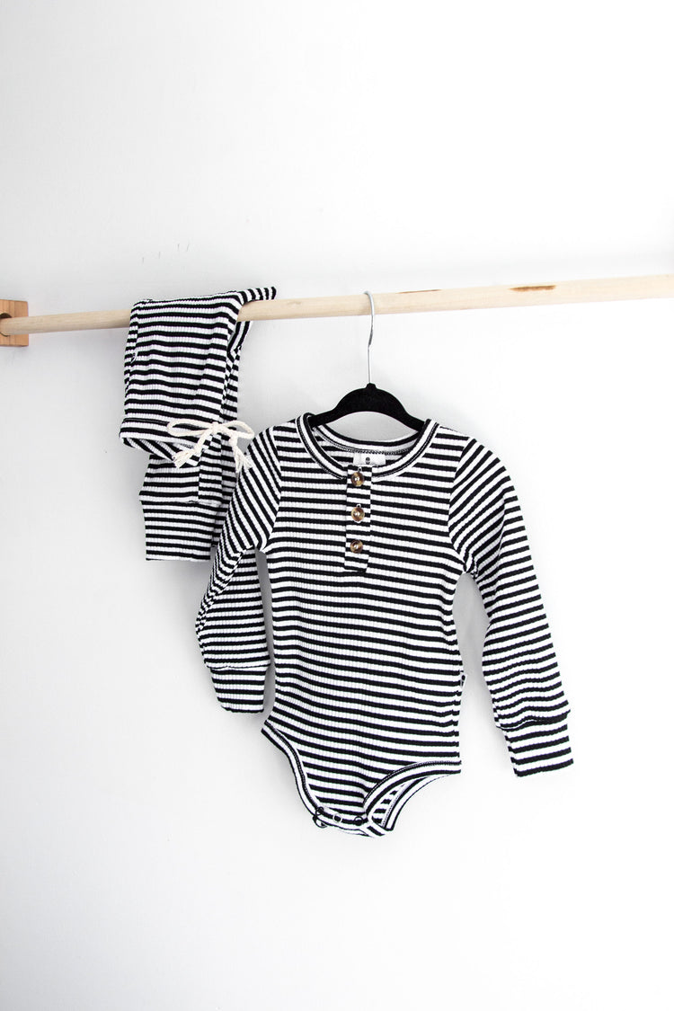 SAWYER SET - BABY - B&W STRIPE